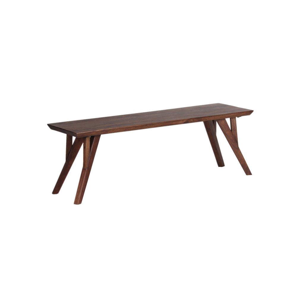 Porter Designs Portola Solid Acacia Wood Dining Bench, Brown. Picture 1