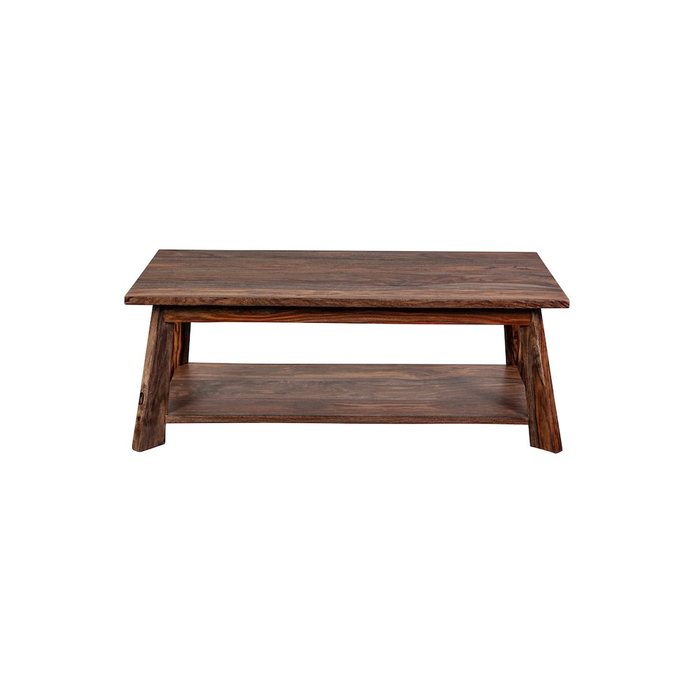 Porter Designs Kalispell Solid Sheesham Wood Coffee Table, Brown. Picture 2