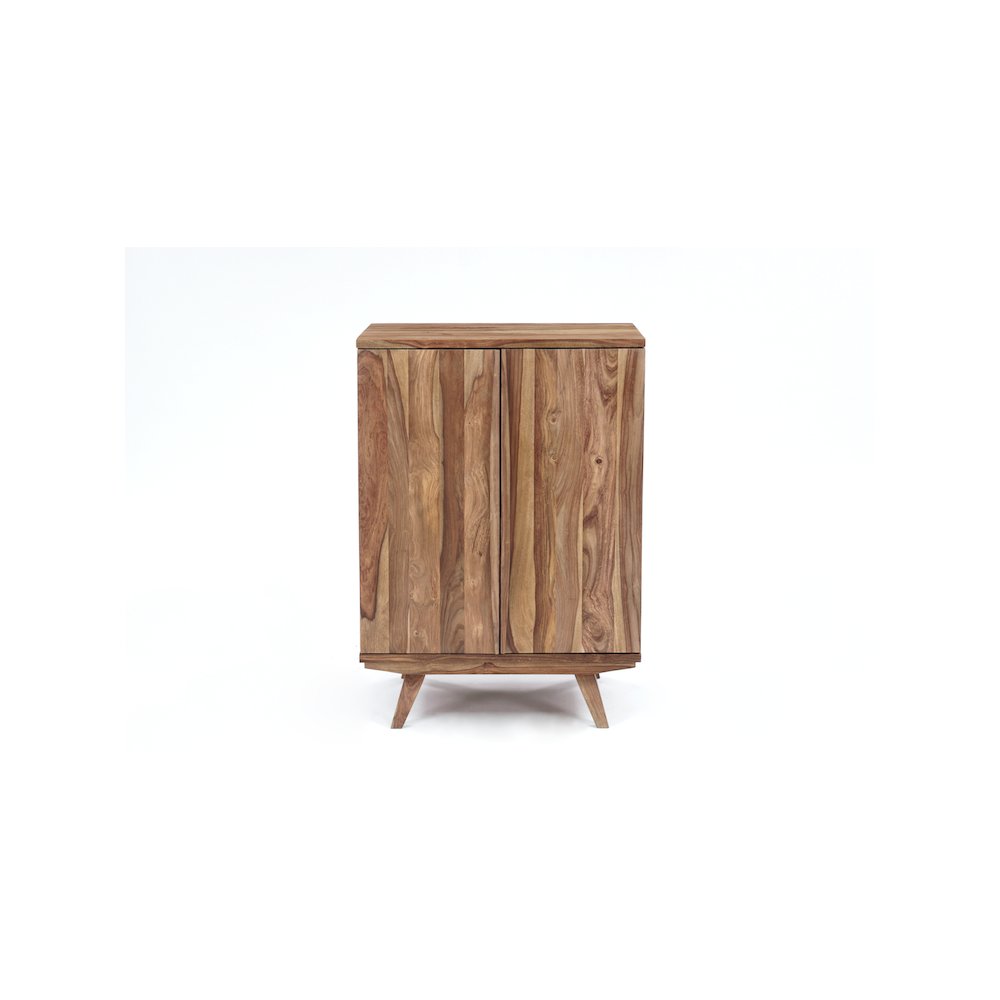 Porter Designs Fusion Solid Sheesham Wood Bar Cabinet, Natural. Picture 2