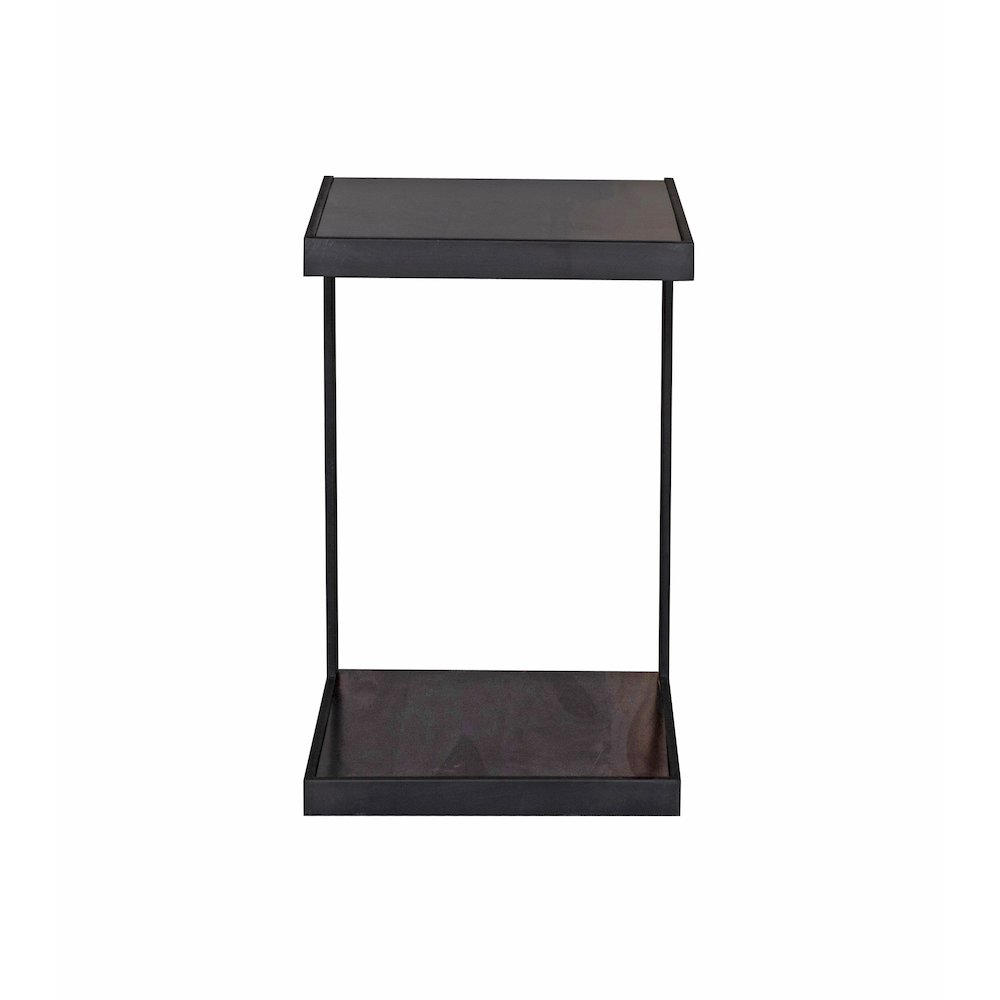 Manzanita Live Edge Solid Sheesham Wood End Table, Dark Brown (Set of 2). Picture 2