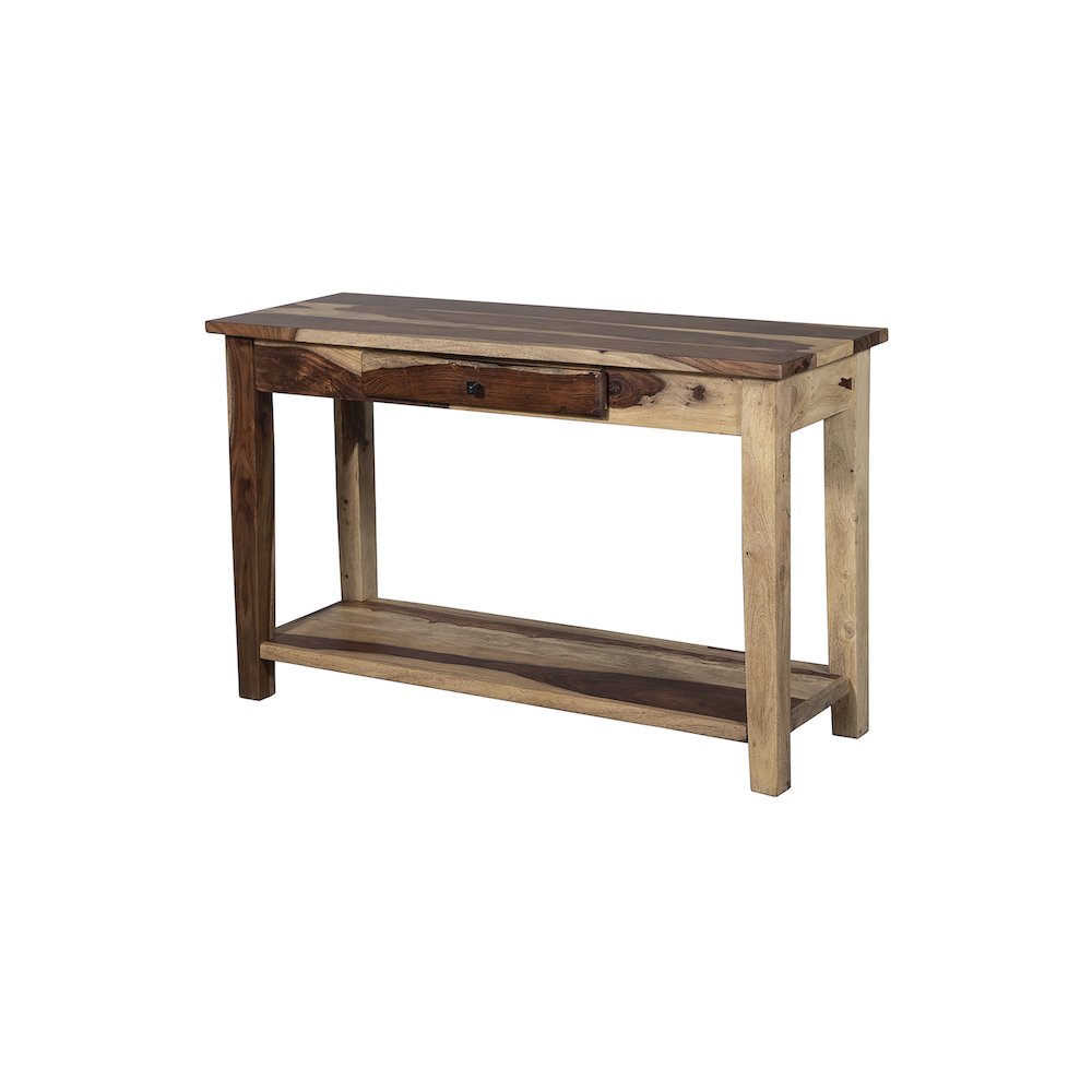 Porter Designs Taos Solid Sheesham Wood Console Table, Natural. Picture 1