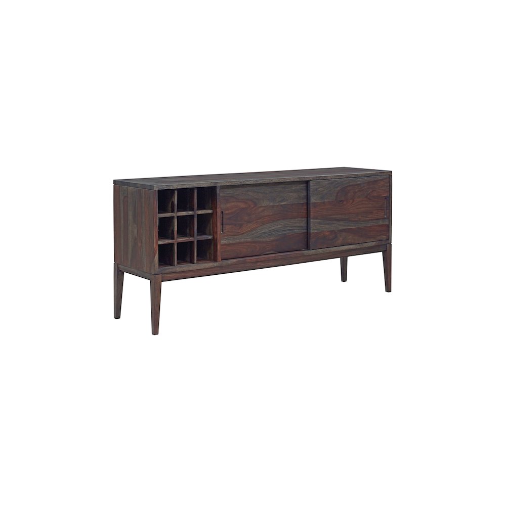 Porter Designs Fall River Solid Sheesham Wood Sideboard, Gray. Picture 1