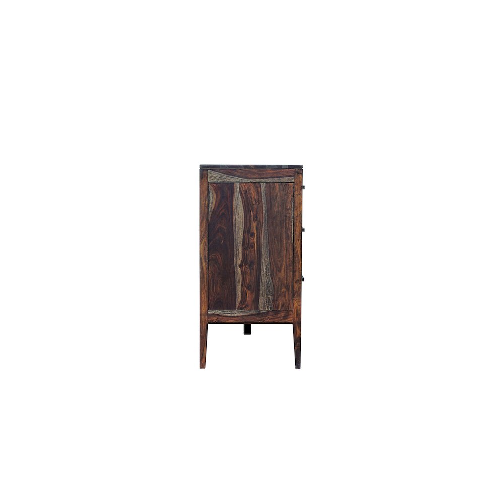 Porter Designs Fall River Solid Sheesham Wood Dresser, Gray. Picture 4