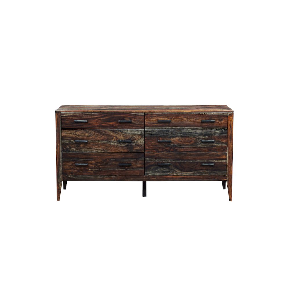 Porter Designs Fall River Solid Sheesham Wood Dresser, Gray. Picture 3