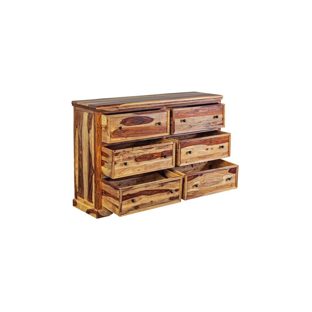 Porter Designs Taos Solid Sheesham Wood Dresser, Natural. Picture 8