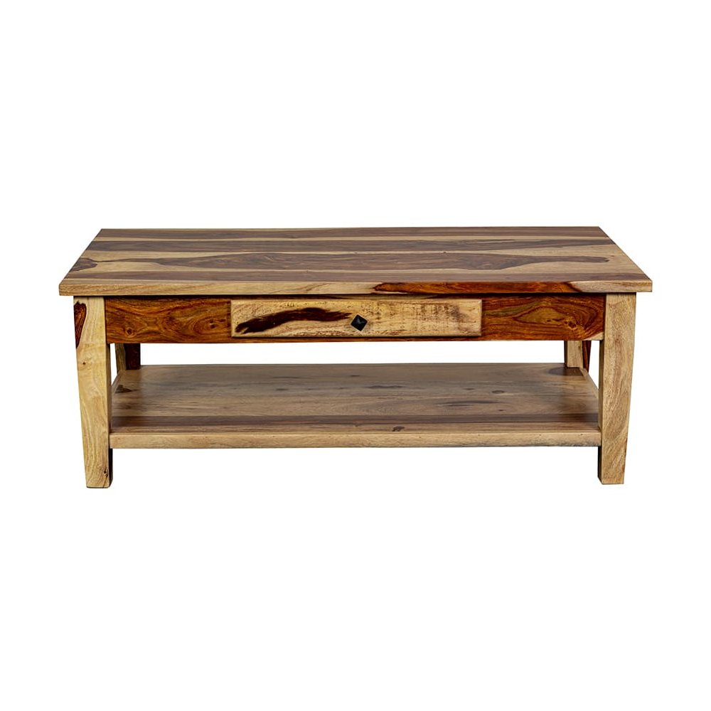 Porter Designs Taos Solid Sheesham Wood Coffee Table, Natural. Picture 7