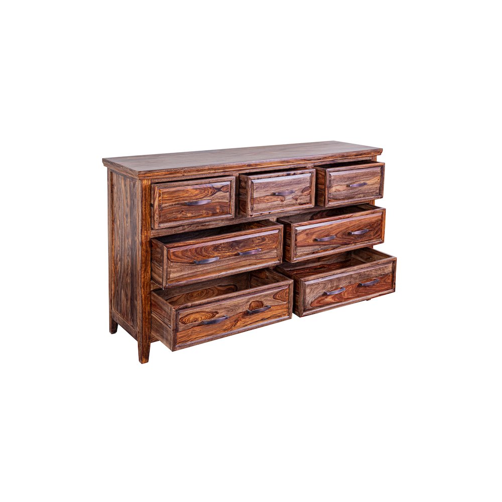 Porter Designs Sonora Solid Sheesham Wood Dresser, Brown. Picture 8