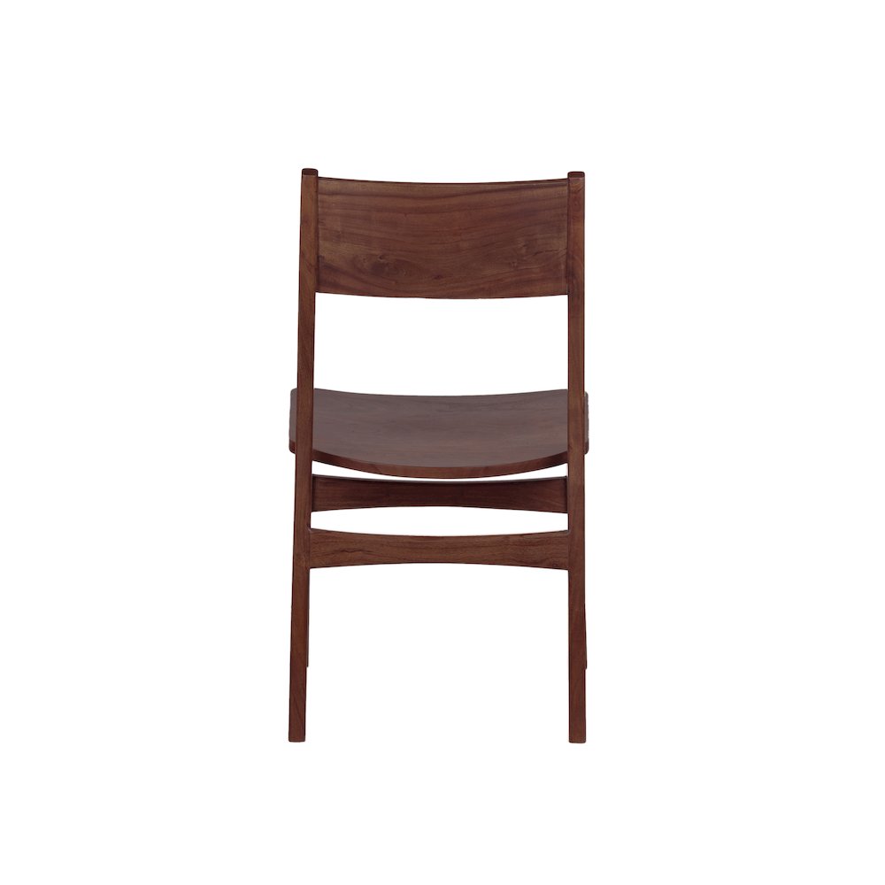 Porter Designs Portola Solid Acacia Wood Dining Chair, Brown (Set of 2). Picture 4