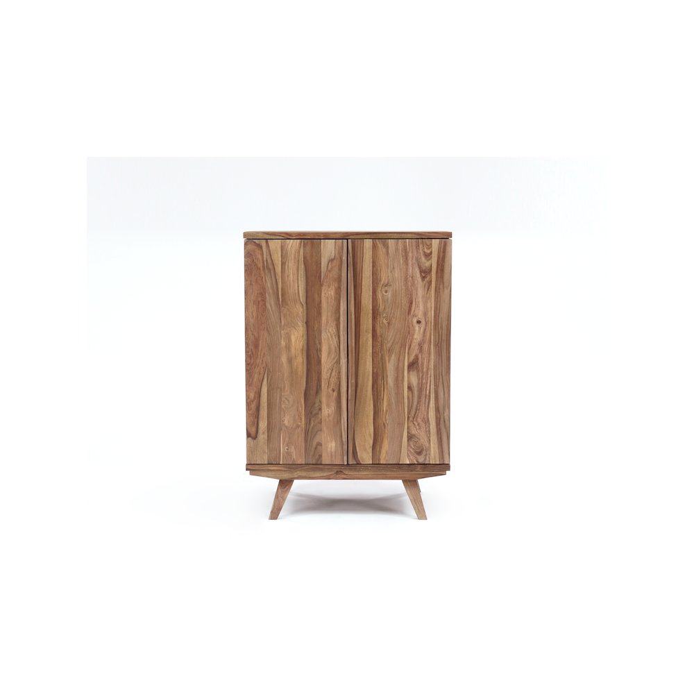 Porter Designs Fusion Solid Sheesham Wood Bar Cabinet, Natural. Picture 7
