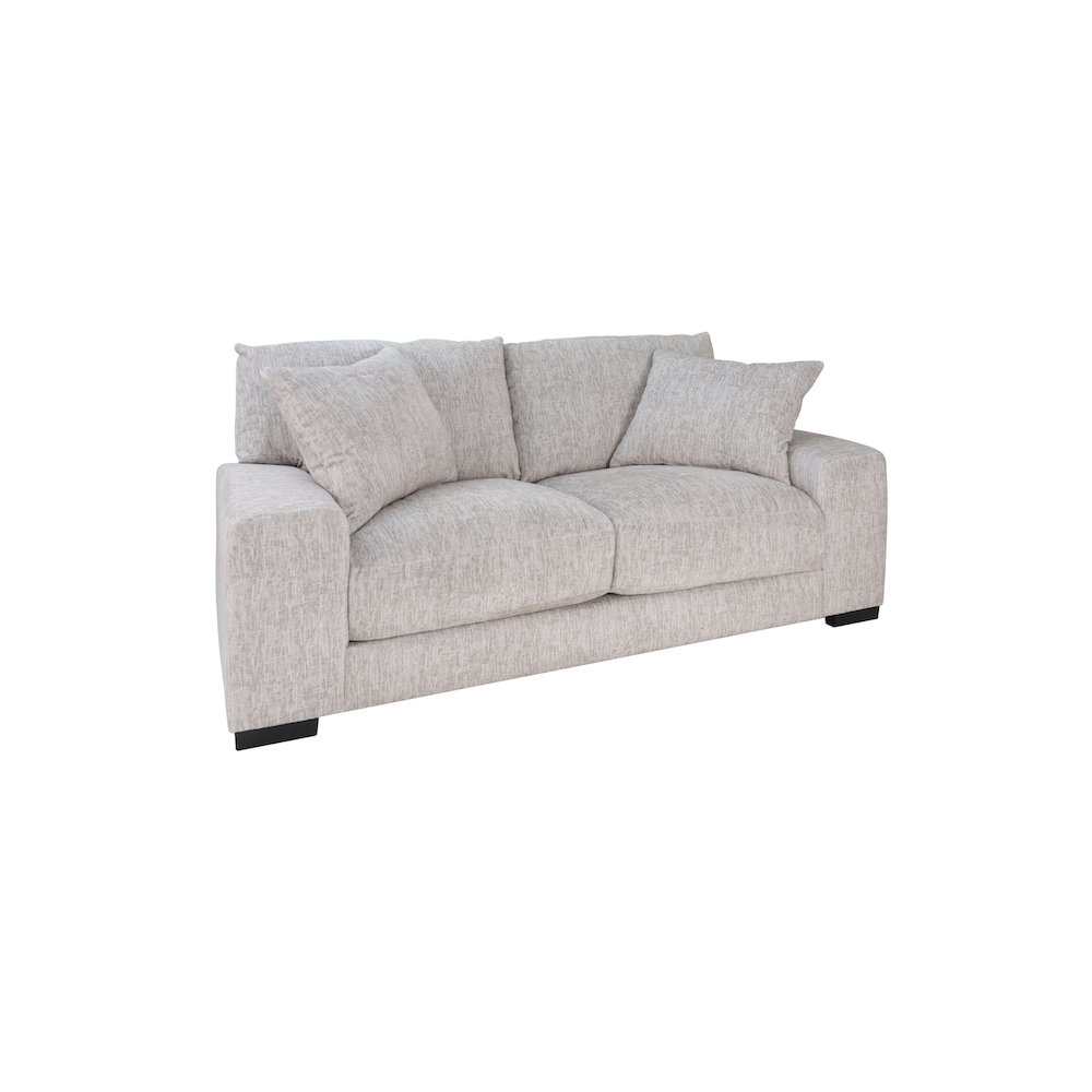 Porter Designs Big Chill Soft Microfiber Loveseat, Cream. Picture 1