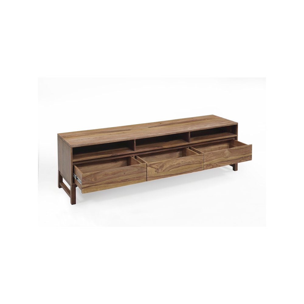 Porter Designs Urban Solid Sheesham Wood TV Stand, Brown. Picture 7