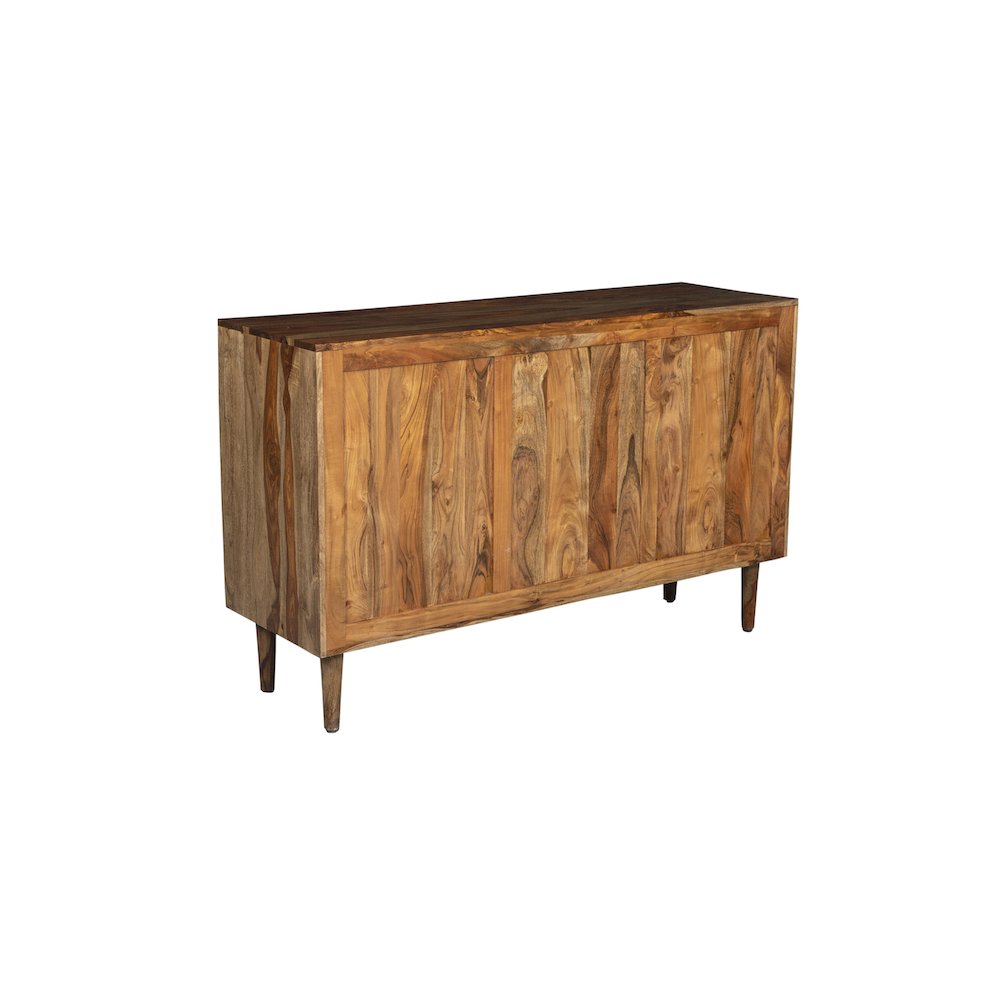 Waves Solid Sheesham Wood Dresser, Brown. Picture 4