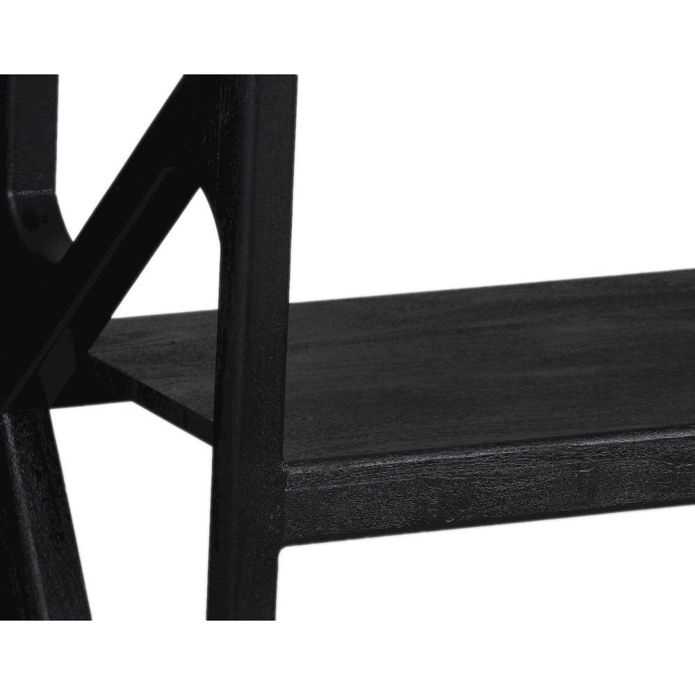 Porter Designs Canberra Solid Wood Bookcase, Black. Picture 7