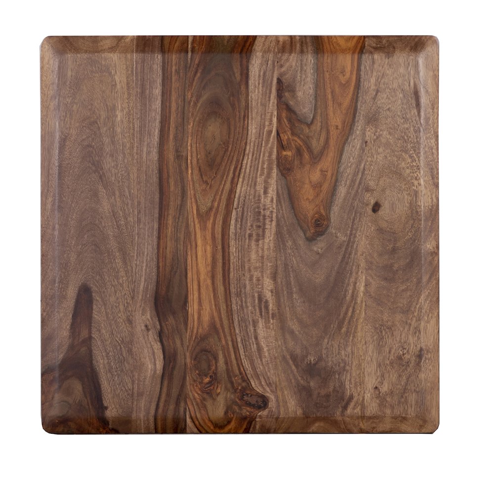 Porter Designs Sonora Solid Sheesham Wood End Table, Brown. Picture 4