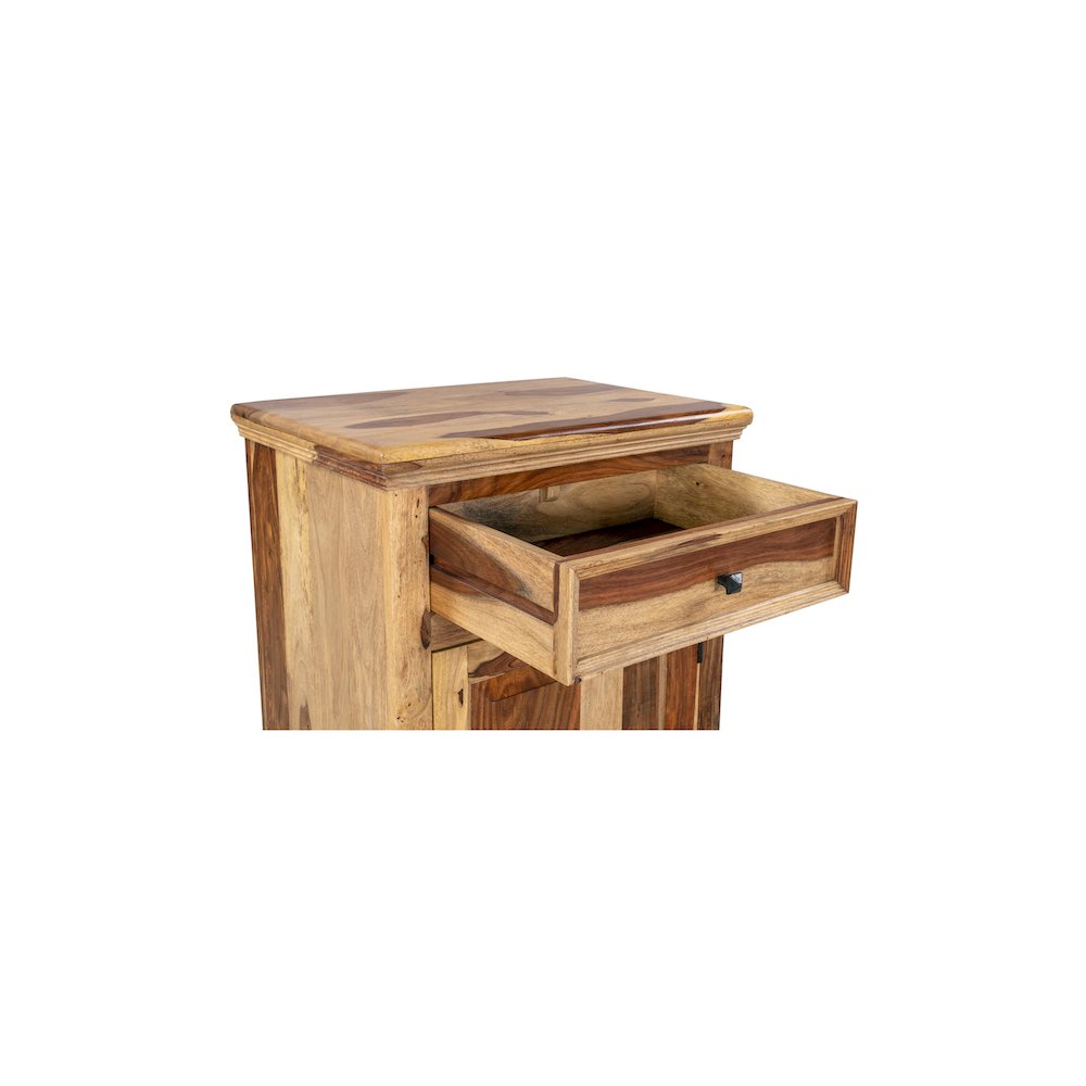 Porter Designs Taos Solid Sheesham Wood Nightstand, Natural. Picture 7