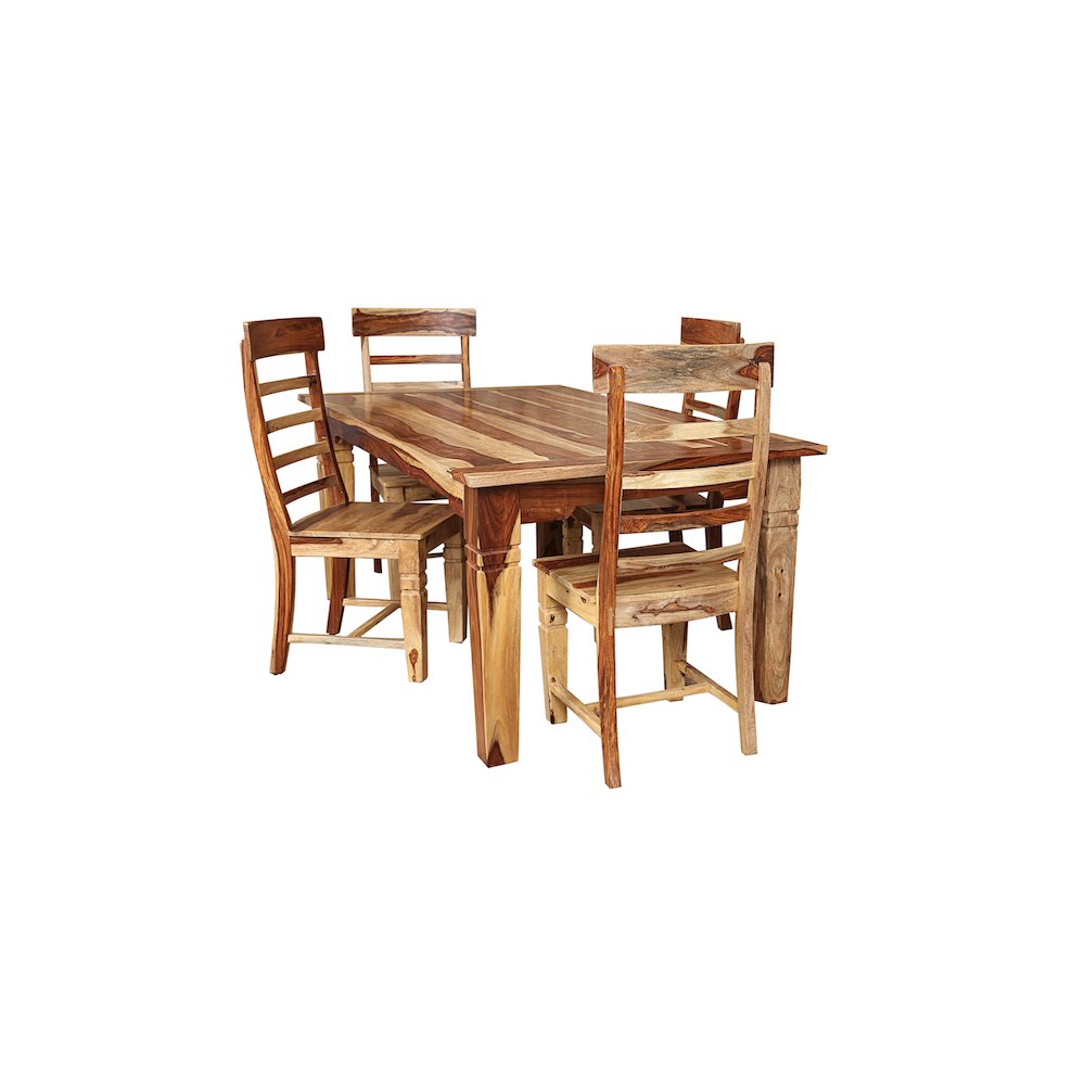 Porter Designs Taos Solid Sheesham Wood 72" Rectangular Dining Table, Natural. Picture 7