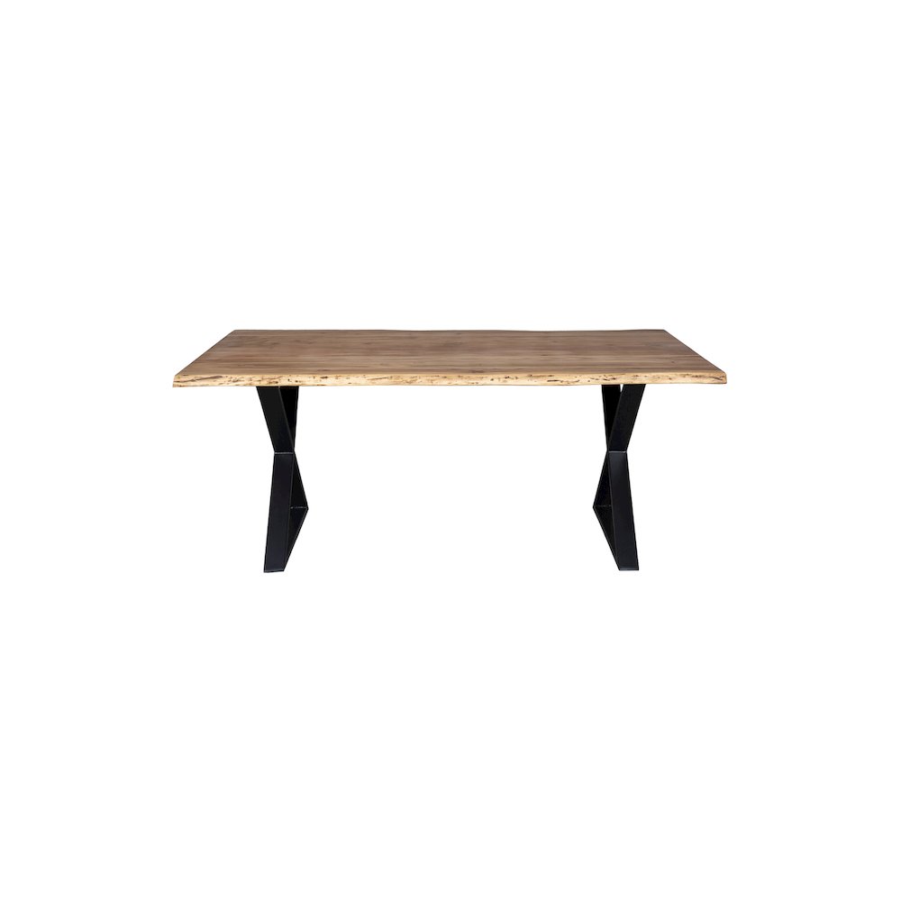 Porter Designs Manzanita Live Edge Solid Acacia Wood Dining Table, Natural. Picture 2