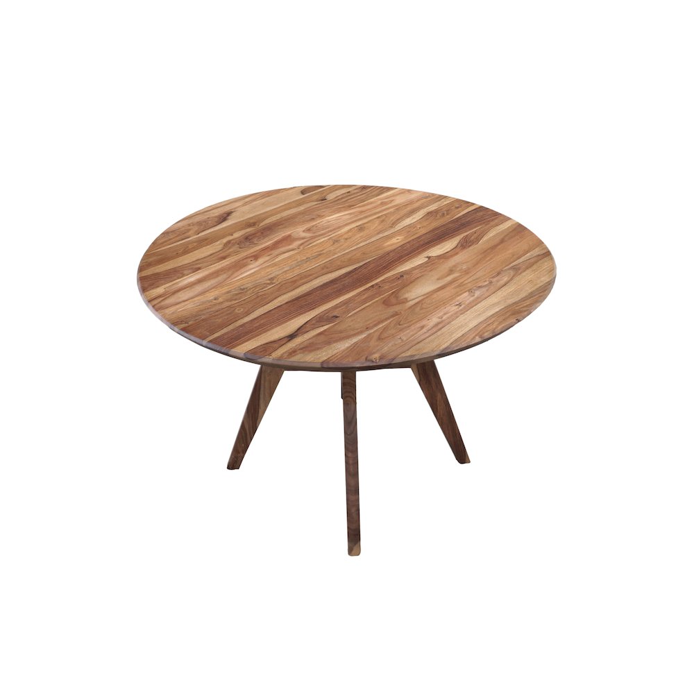 Urban Solid Sheesham Wood Dining Table, Brown. Picture 5
