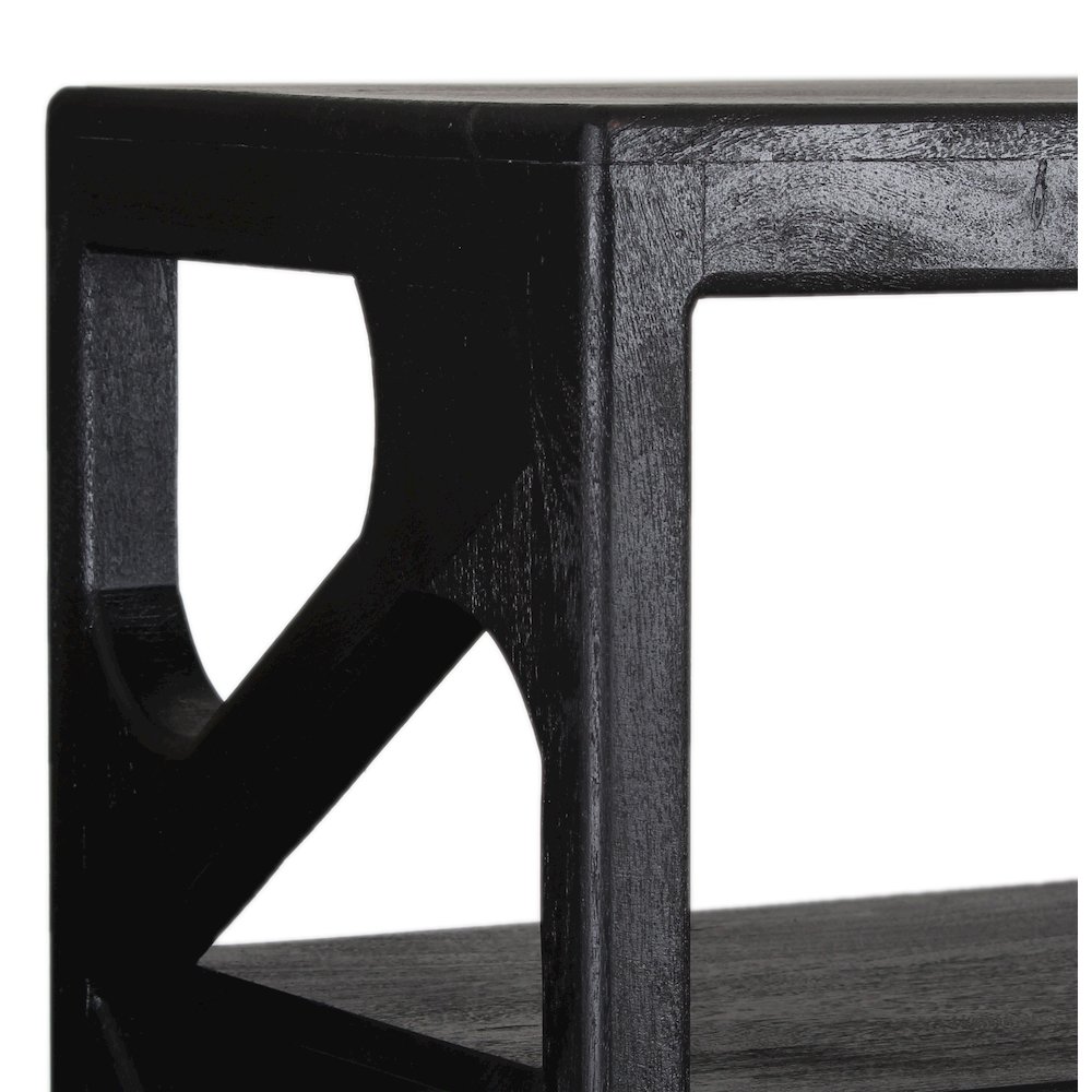 Porter Designs Canberra Solid Wood Bookcase, Black. Picture 5