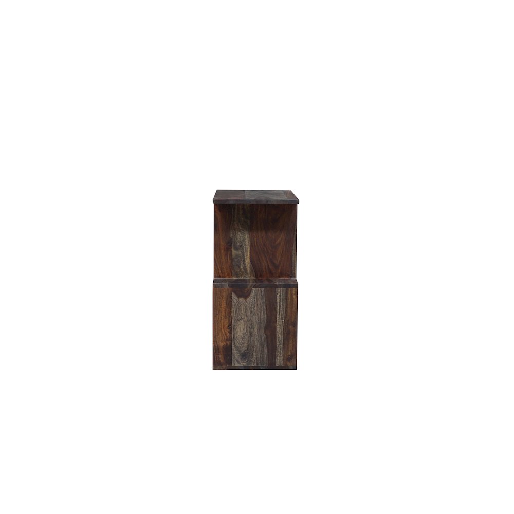 Porter Designs Fall River Solid Sheesham Wood Bookcase, Gray. Picture 3