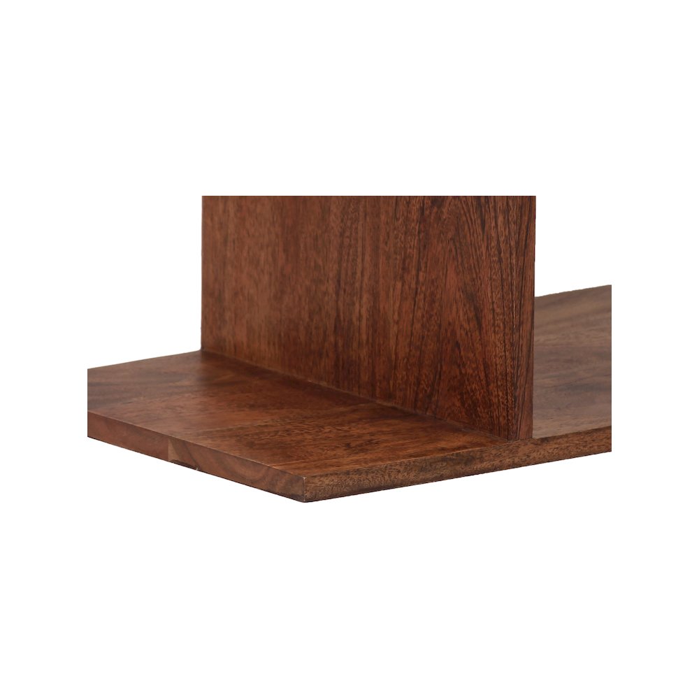 Porter Designs Portola Solid Acacia Wood Bookcase, Brown. Picture 4