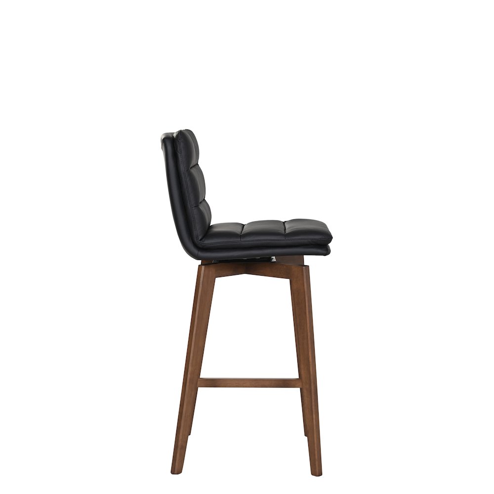 Castor Genuine Leather Counter Chair, Gray. Picture 3