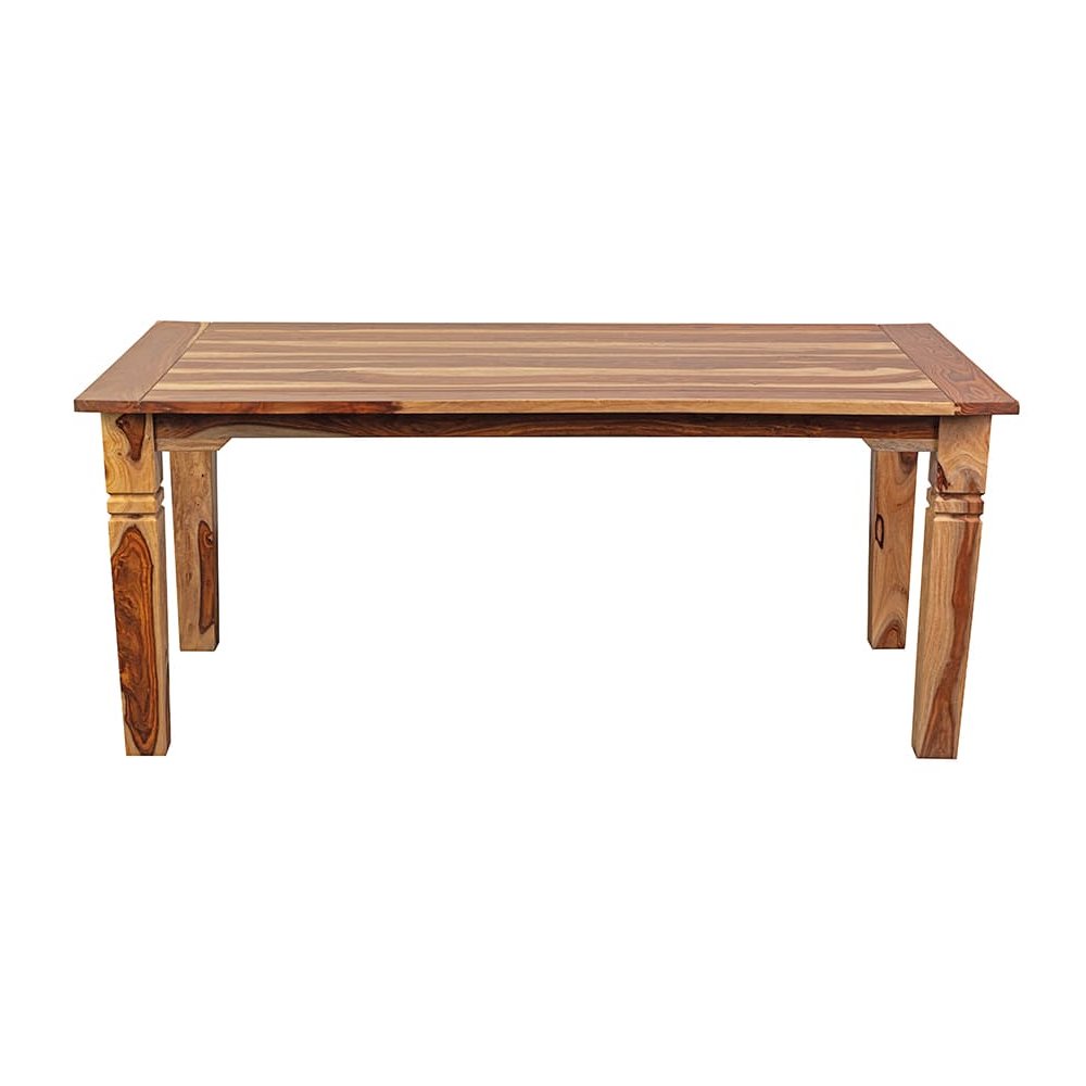 Porter Designs Taos Solid Sheesham Wood 72" Rectangular Dining Table, Natural. Picture 6