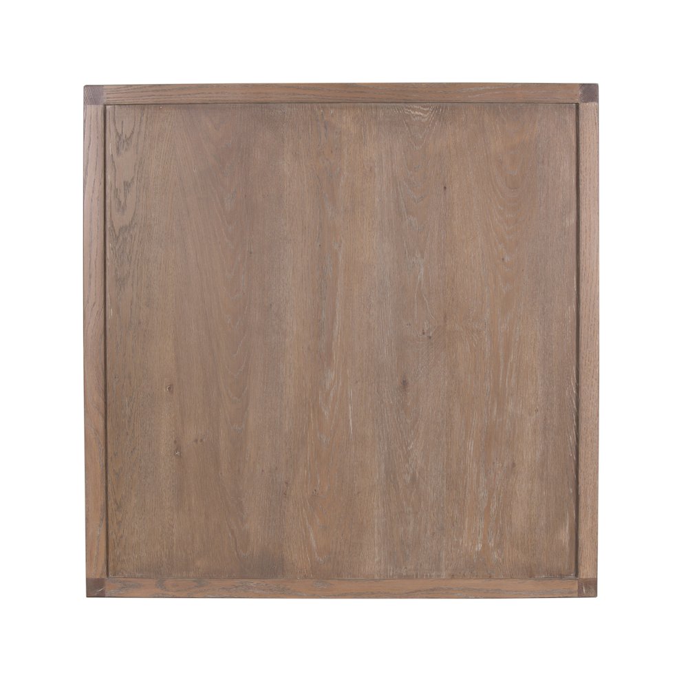 Lowell Solid White Oak Wood Coffee Table, Brown. Picture 3