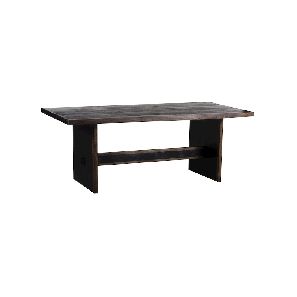 Porter Designs Udo Solid Wood Dining Table, Black. Picture 1
