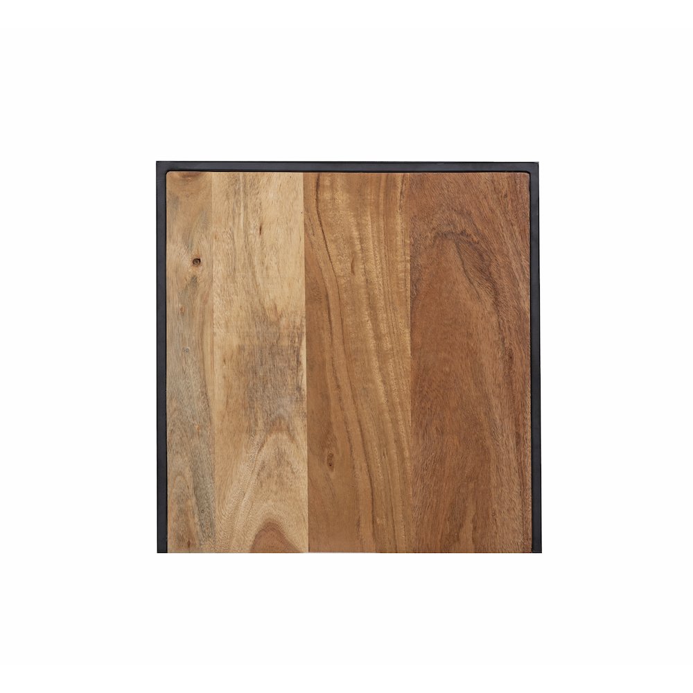 Manzanita Live Edge Solid Acacia Wood End Table, Natural (Set of 2). Picture 4