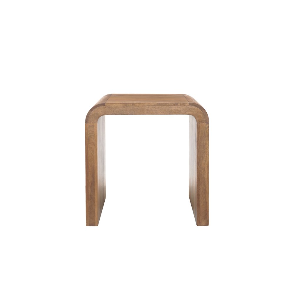 Palencia Solid Mango Wood End Table, Natural. Picture 4