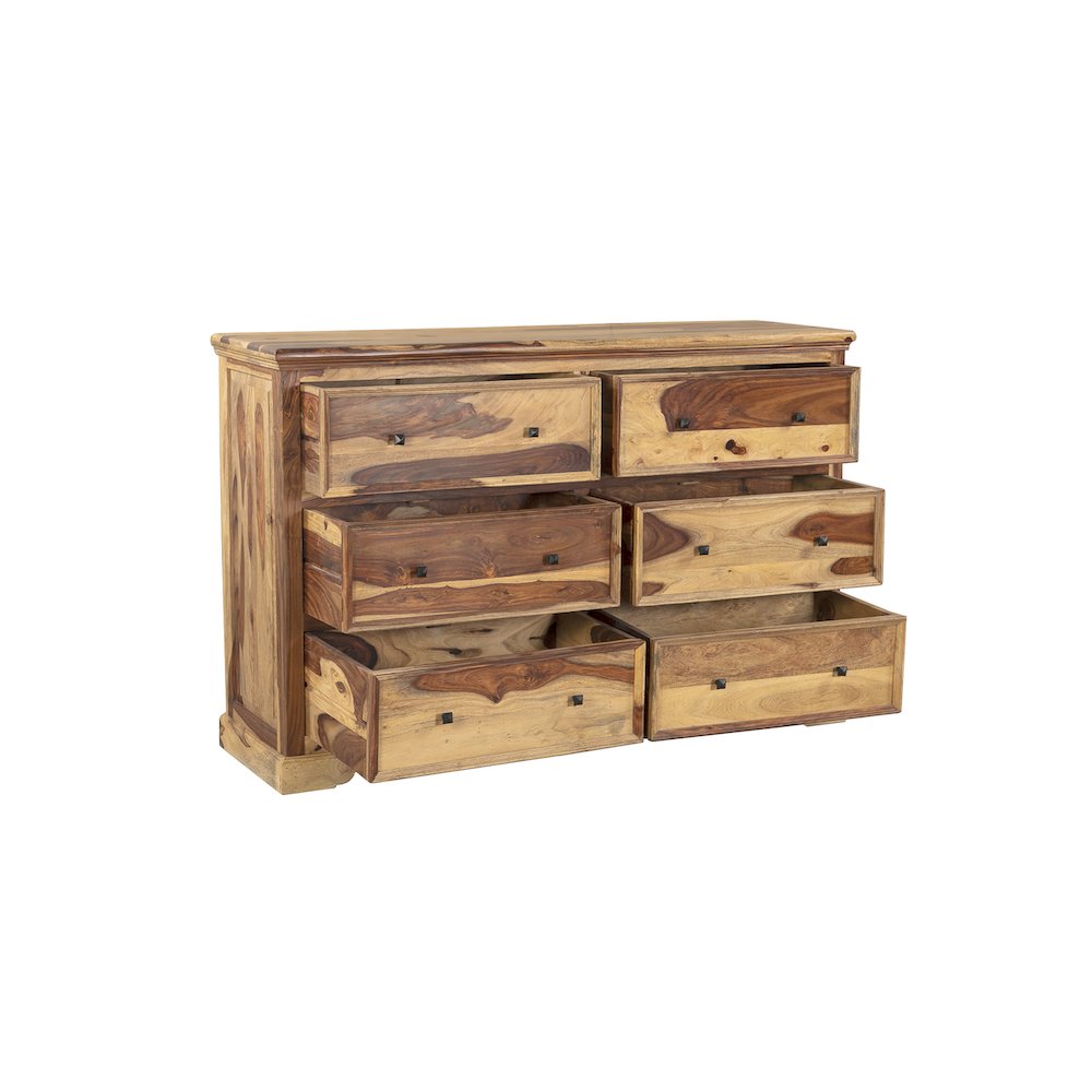 Porter Designs Taos Solid Sheesham Wood Dresser, Natural. Picture 10