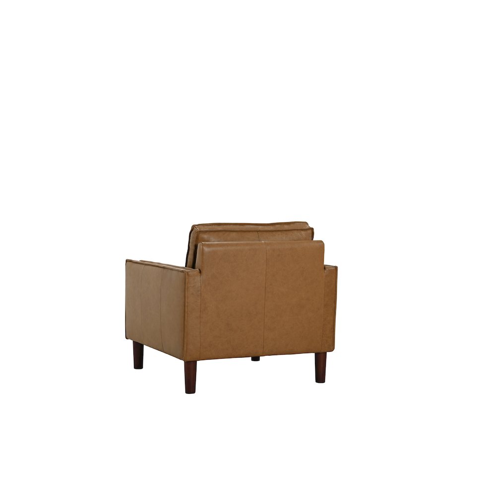 Soria Top-Grain Leather Chair, Brown. Picture 4