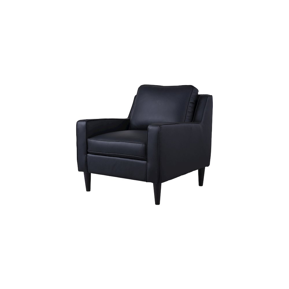Porter Designs Lazio High Quality Leather Chair, Black. Picture 1