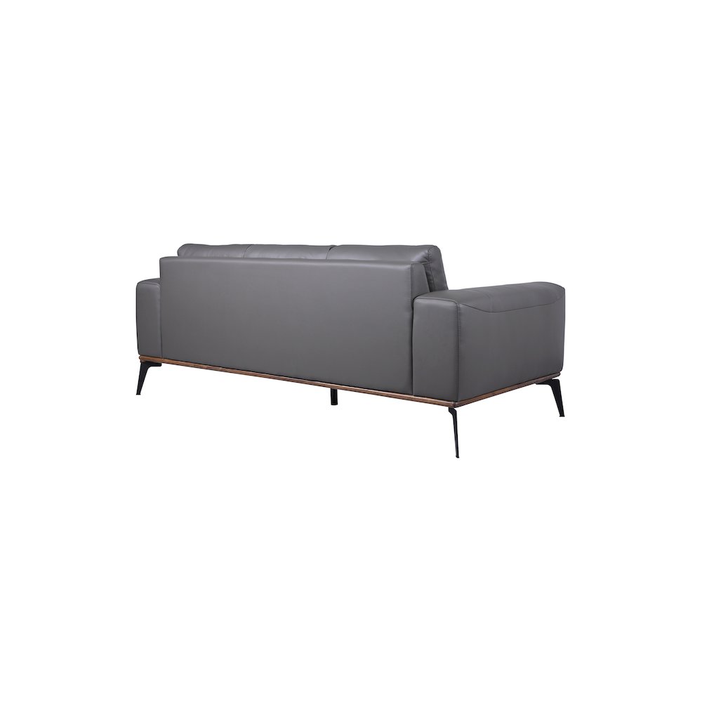 Porter Designs Pietro Top Grain Leather Sofa, Gray. Picture 6