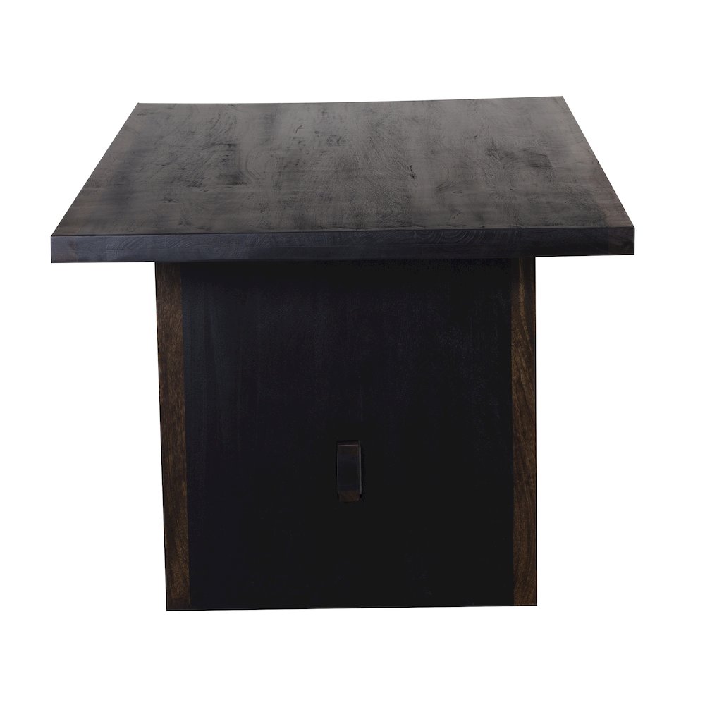 Porter Designs Udo Solid Wood Dining Table, Black. Picture 4