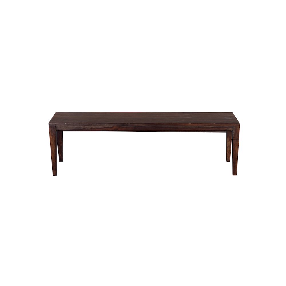 Porter Designs Fall River Solid Sheesham Wood Dining Bench, Gray. Picture 2