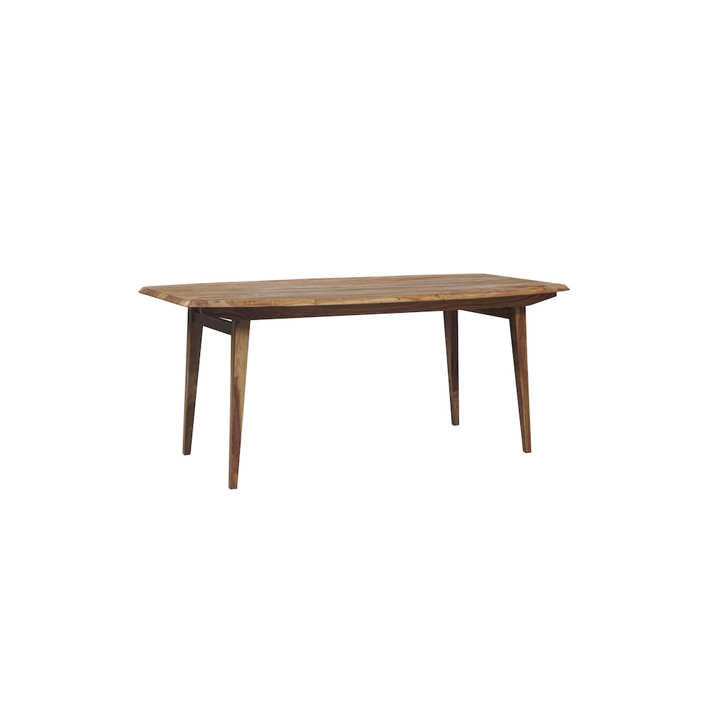 Porter Designs Fusion Solid Sheesham Wood Dining Table, Natural. Picture 1