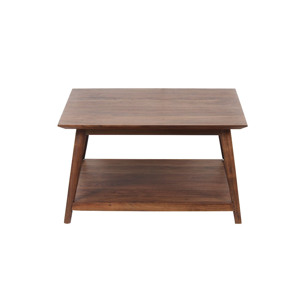 Porter Designs Portola Solid Acacia Wood Coffee Table, Brown. Picture 2