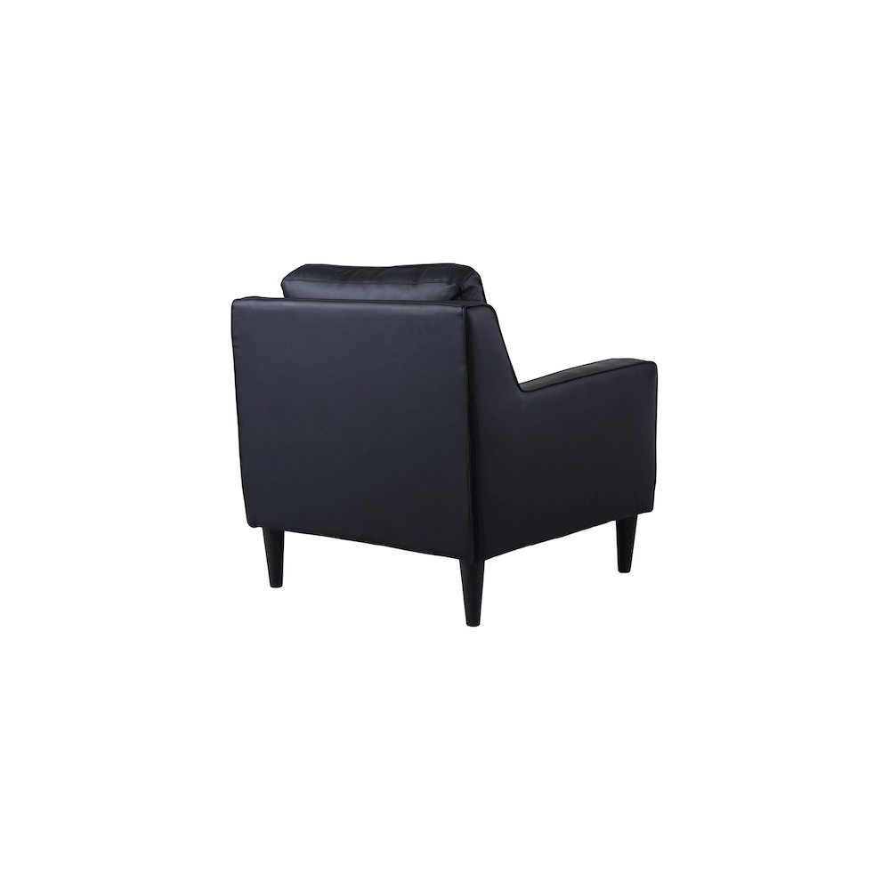 Porter Designs Lazio High Quality Leather Chair, Black. Picture 6