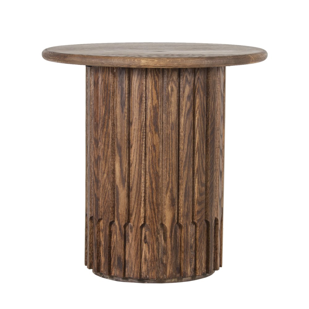 Bixby Solid Red Oak Wood End Table, Brown. Picture 2