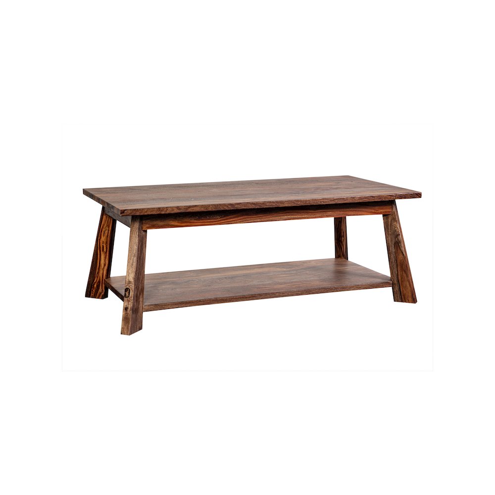 Porter Designs Kalispell Solid Sheesham Wood Coffee Table, Brown. Picture 5