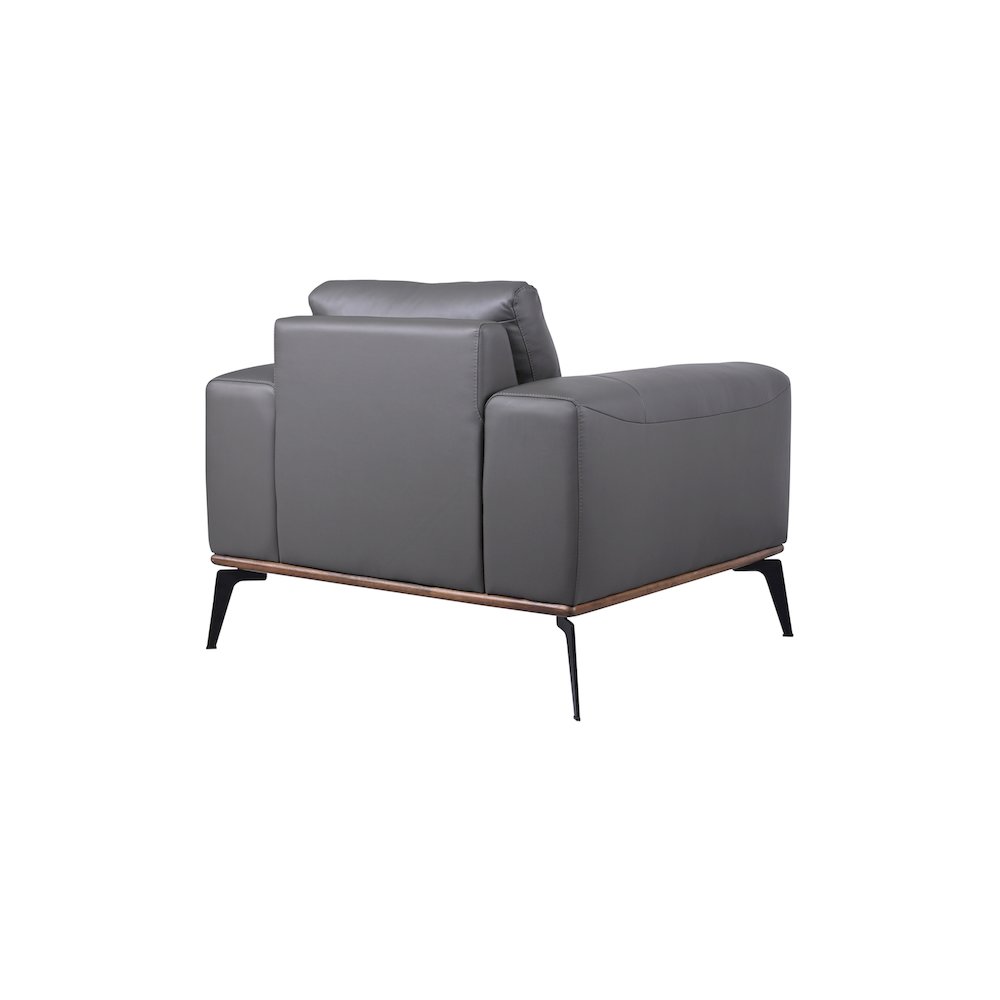 Porter Designs Pietro Top Grain Leather Chair, Gray. Picture 6