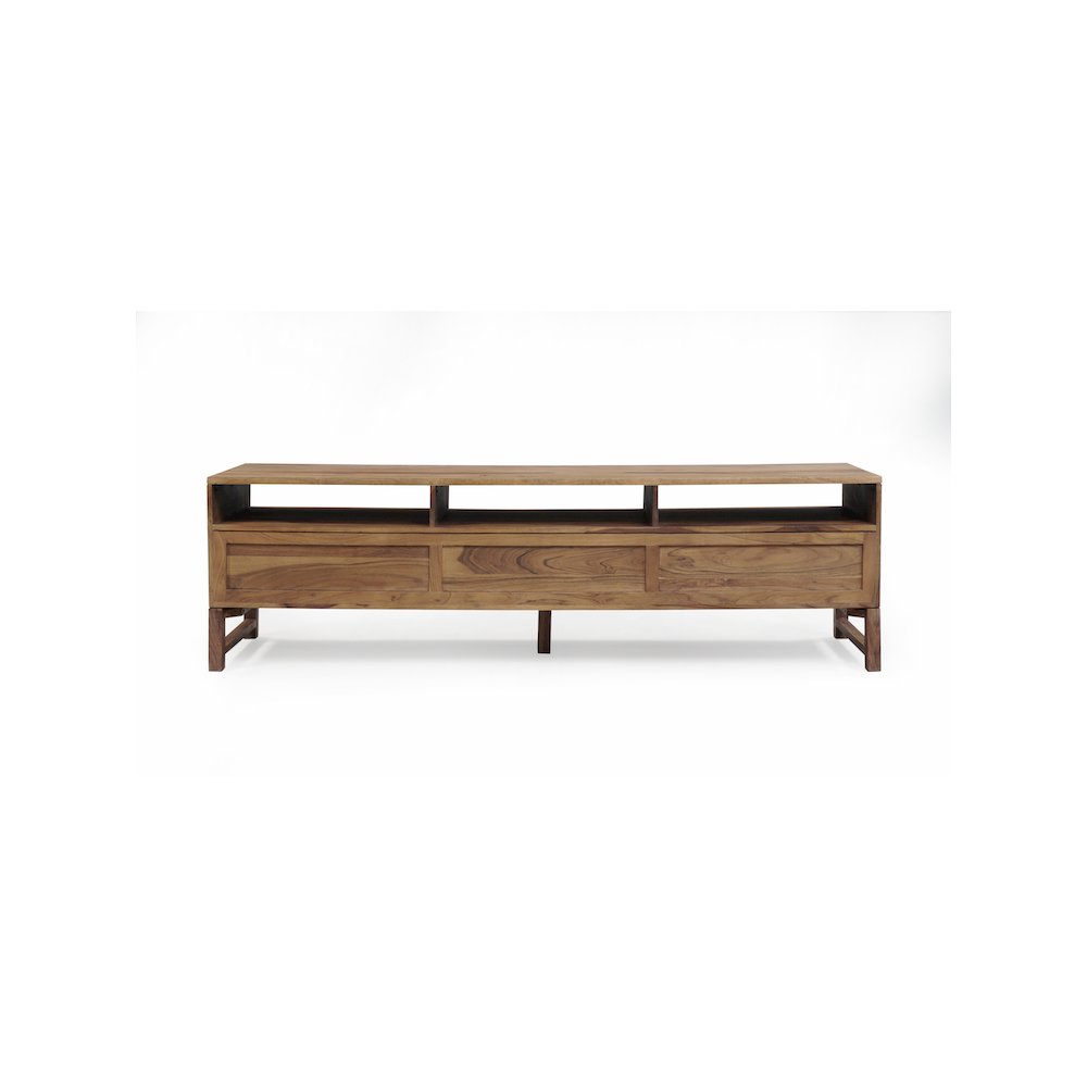 Porter Designs Urban Solid Sheesham Wood TV Stand, Brown. Picture 2