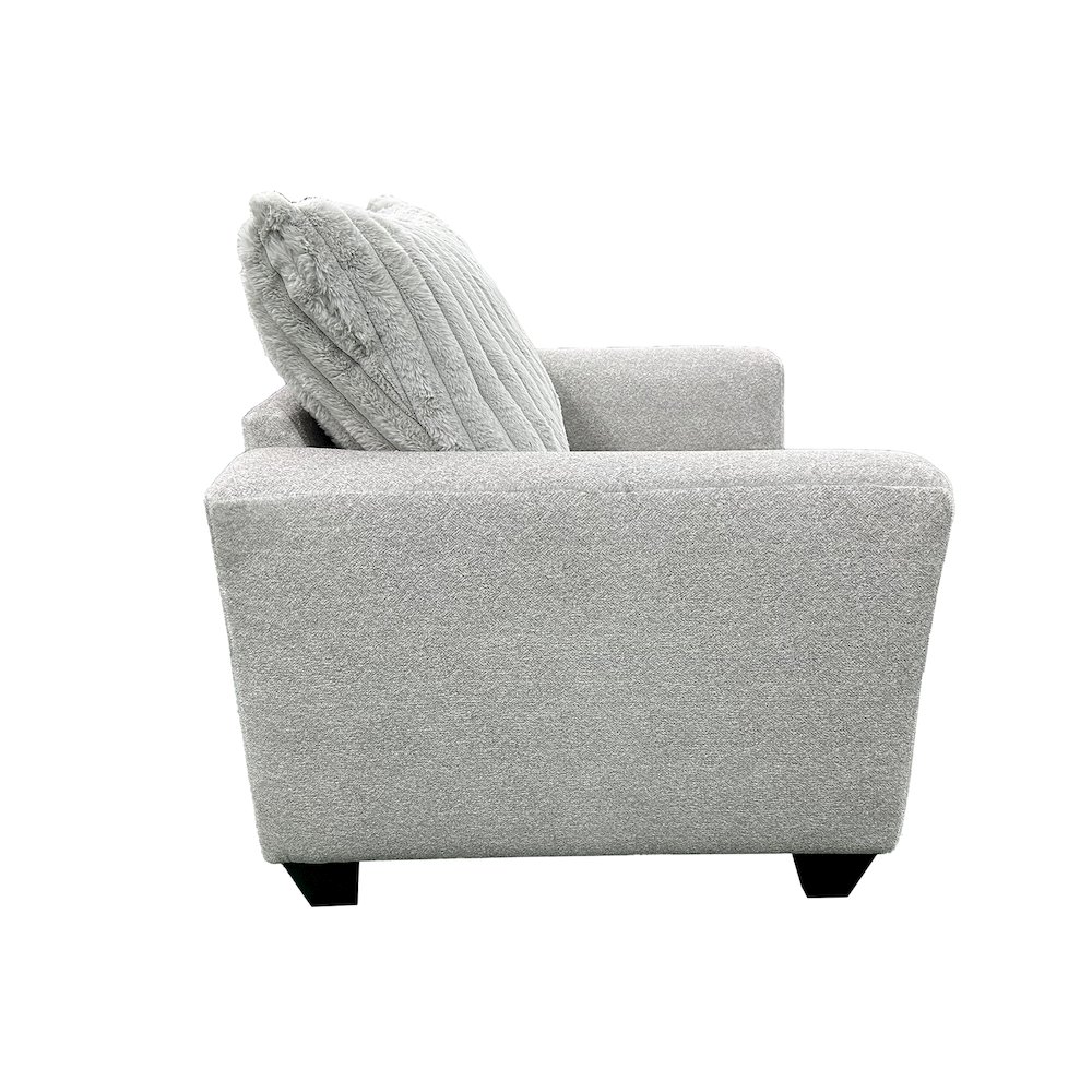 Broadway Microfiber Chair, Gray. Picture 3