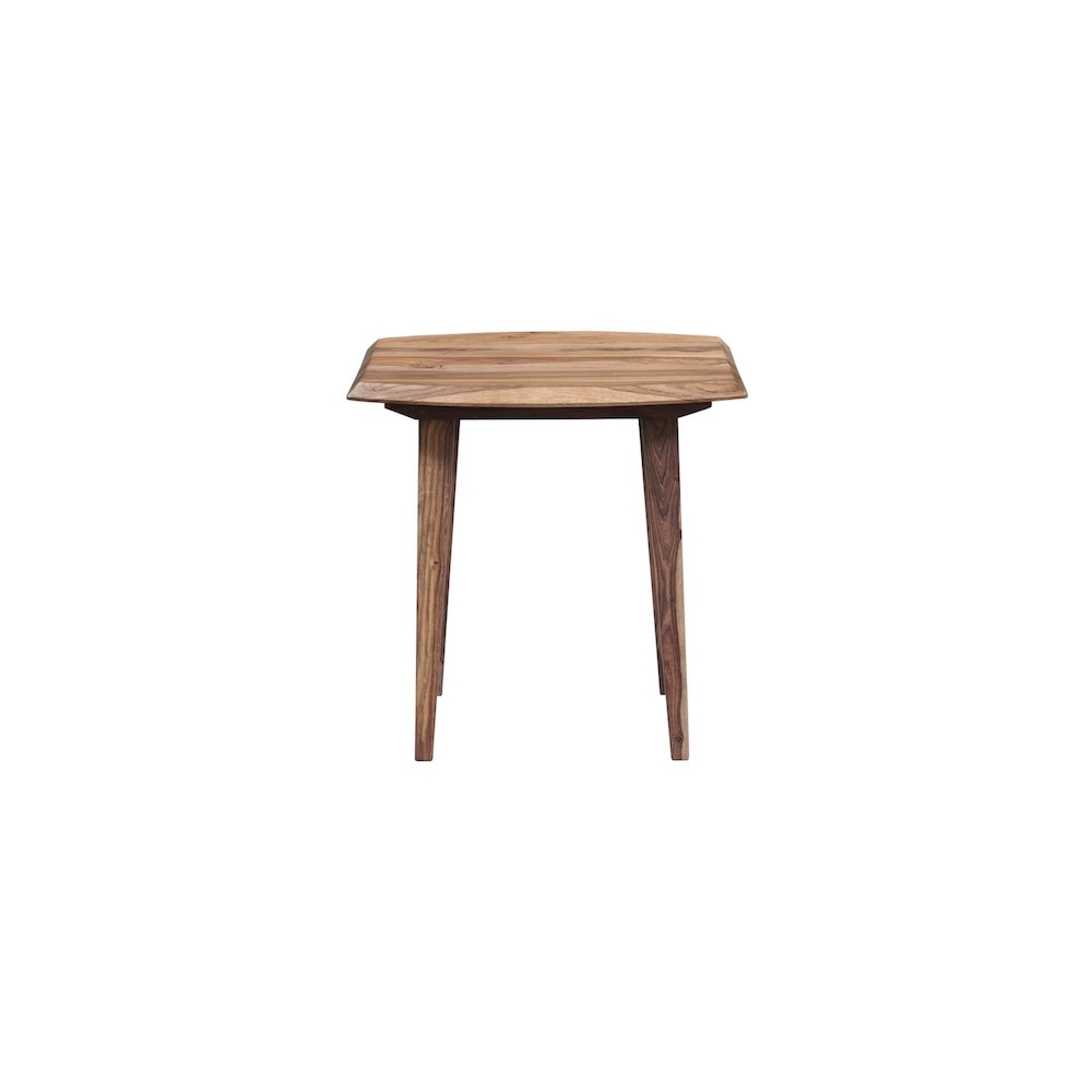 Porter Designs Fusion Solid Sheesham Wood End Table, Natural. Picture 2
