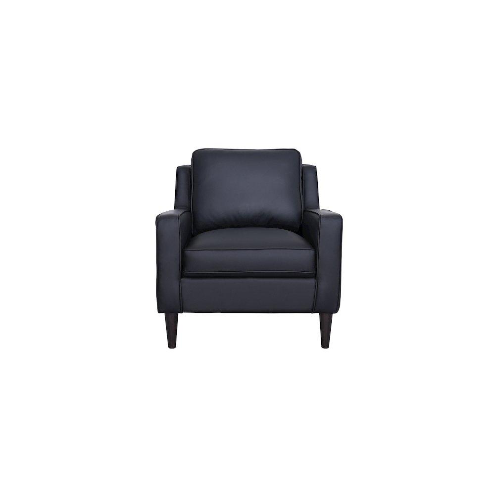 Porter Designs Lazio High Quality Leather Chair, Black. Picture 3