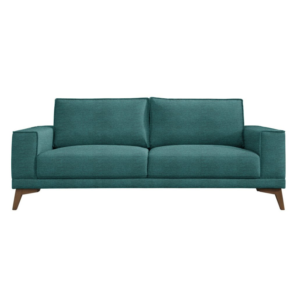 Jarrett Modern Upholstered Sofa, Blue. Picture 3