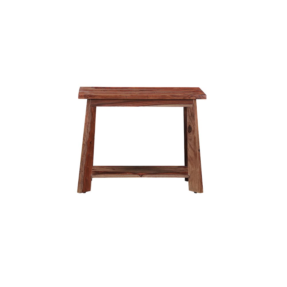 Porter Designs Kalispell Solid Sheesham Wood End Table, Natural. Picture 2