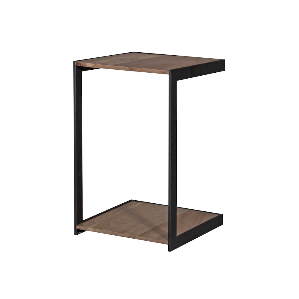 Manzanita Live Edge Solid Acacia Wood End Table, Natural (Set of 2). Picture 3